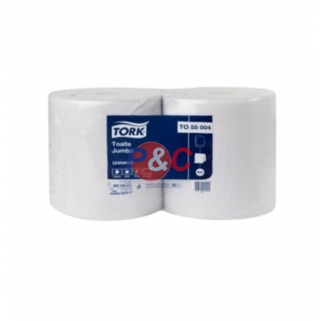 TOALLA PAPEL JUMBO TORK 250 MTS X 2. $ 10.990 mas iva