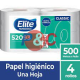 Papel higienico jumbo Elite 500 mts X 4 $ 7.490 mas iva