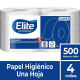 Papel higienico jumbo Elite 500 mts X 4 $ 7.490 mas iva